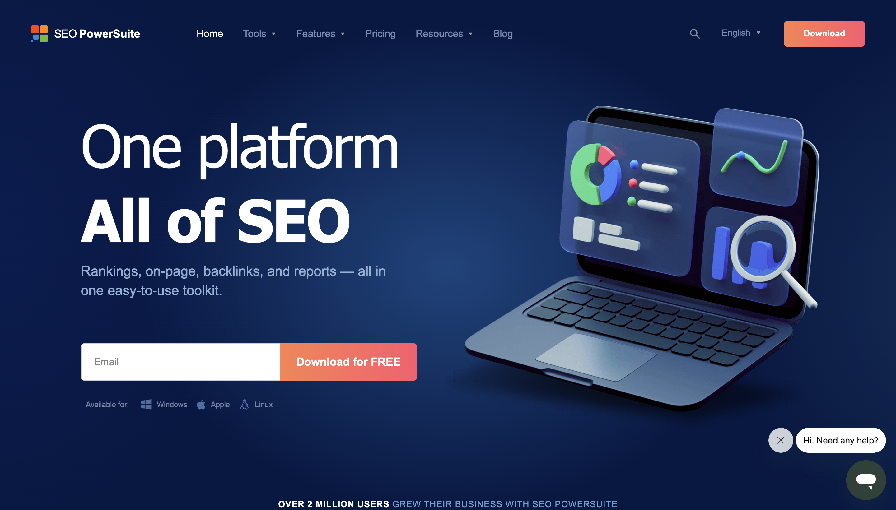 SEO PowerSuite Home Page