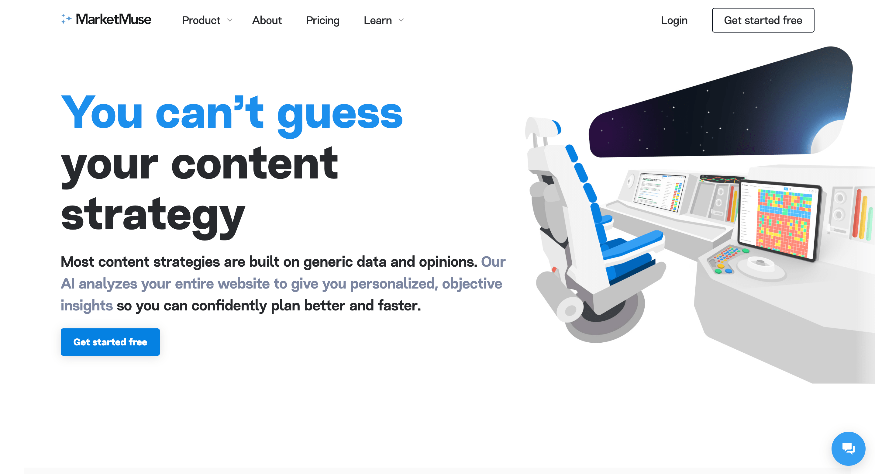 Screenshot of MarketMuse Website