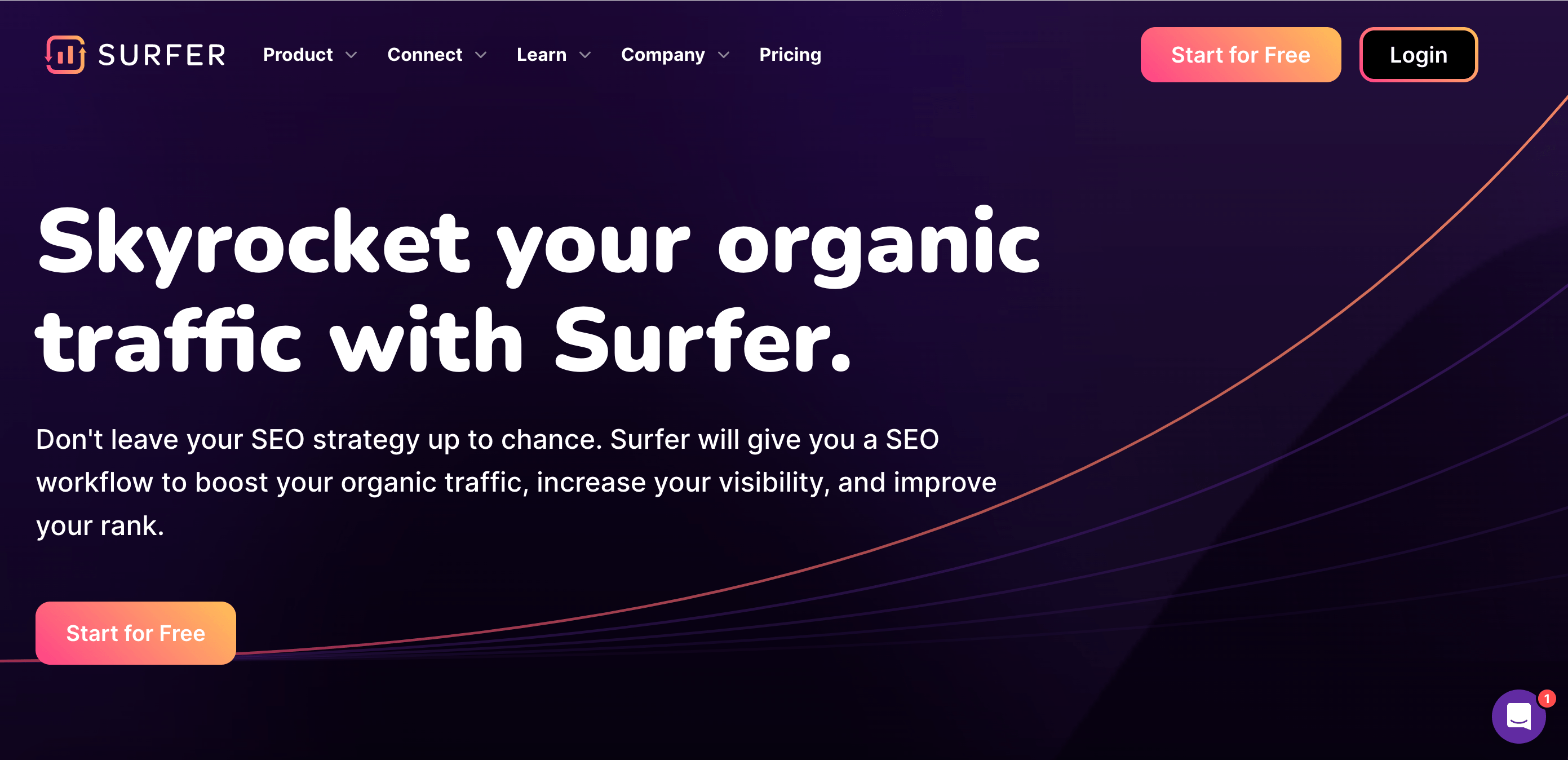 Screenshot of Surfer Website