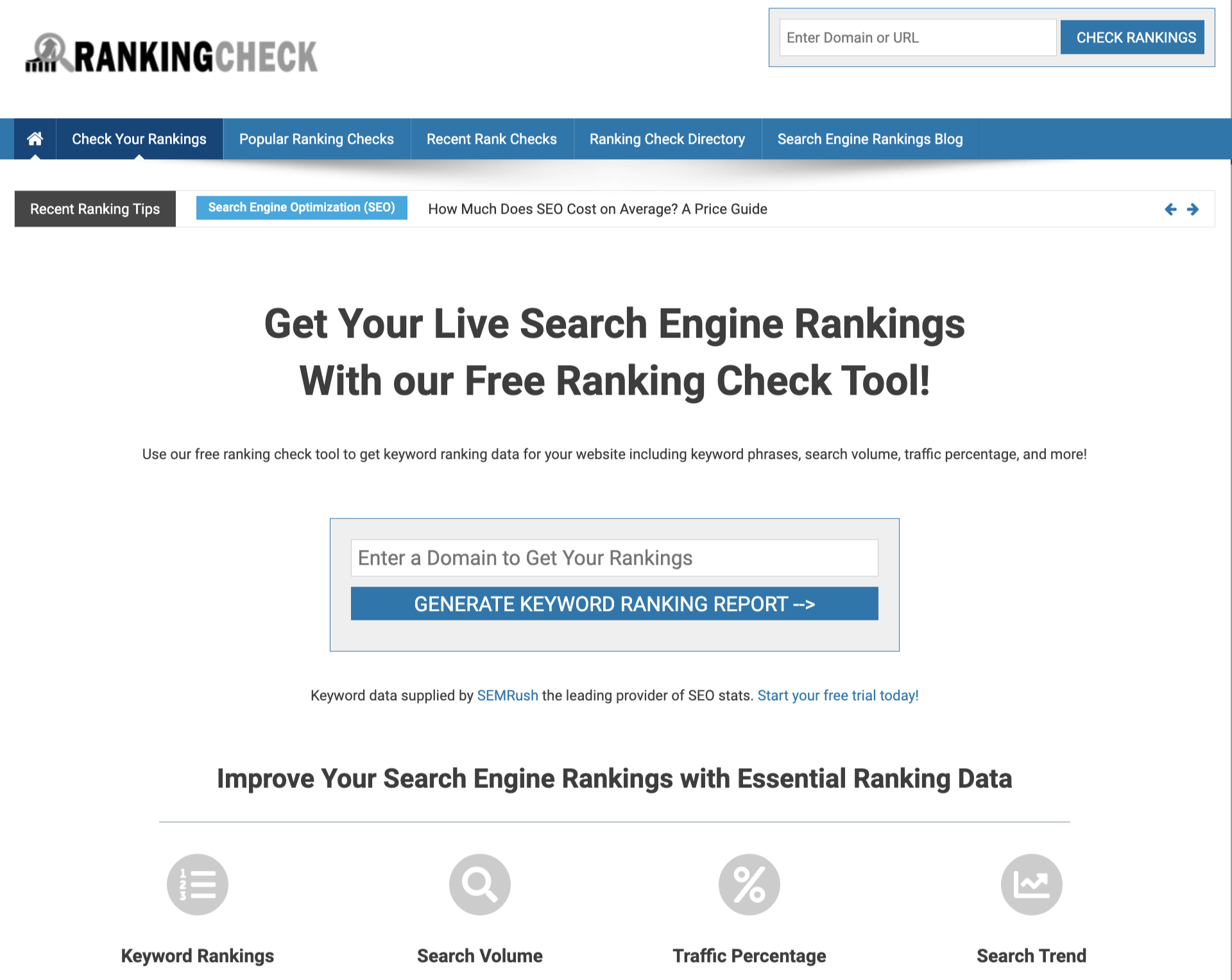 ranking check - top 10 serprobot alternatives