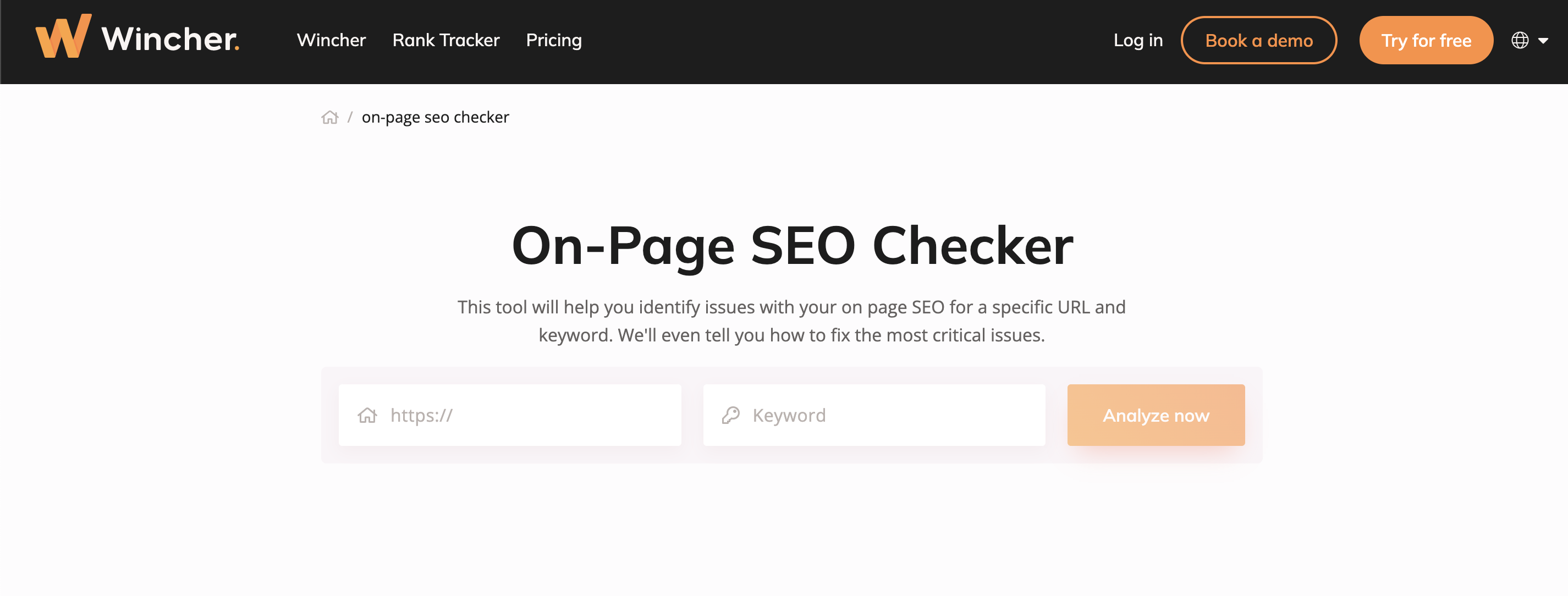 wincher on page seo checker top 10