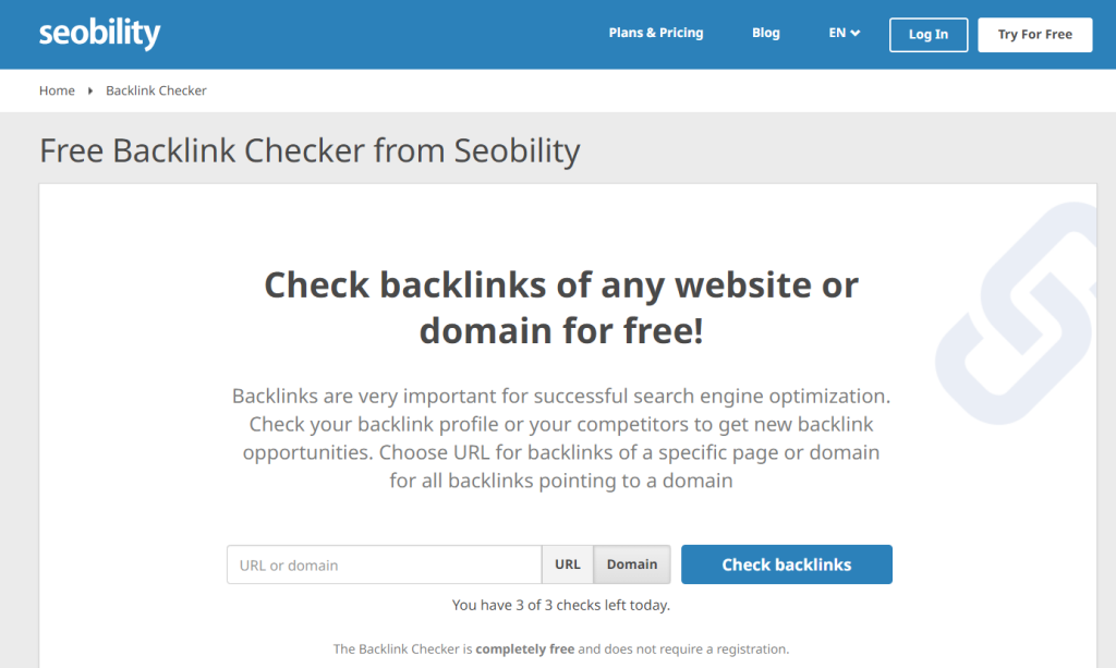 seobility backlink checker fr