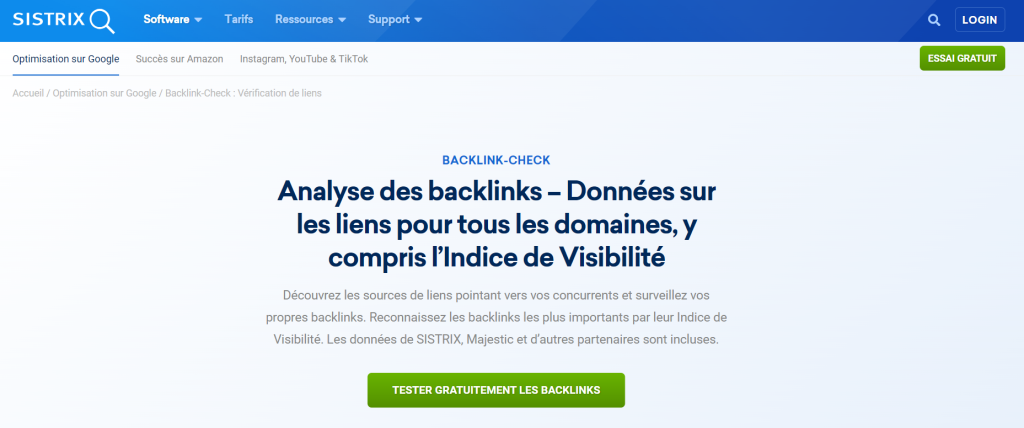 sistrix backlink checker fr